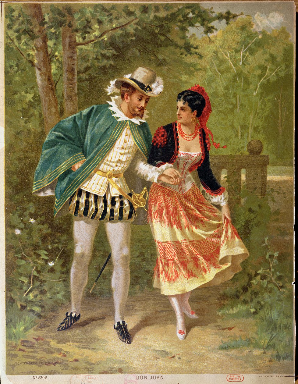 Don Juan, scen som illustrerar operan Don Giovanni av Wolfgang Amadeus Mozart (1756-91), 1879 av French School