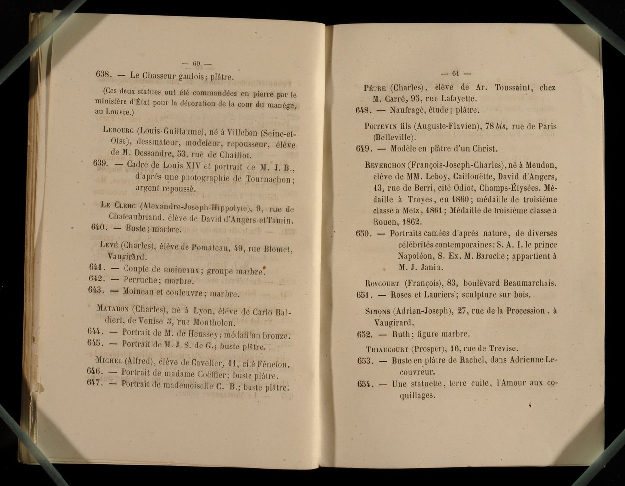 Dubbel sida från Salon des Refuses, 1863 av French School
