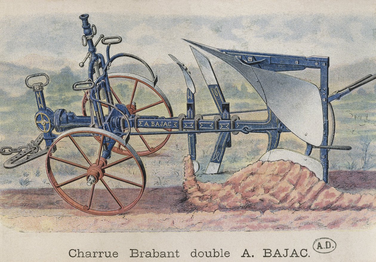 Dubbelplog Brabant uppfann av Antoine Bajac, ca 1900 av French School