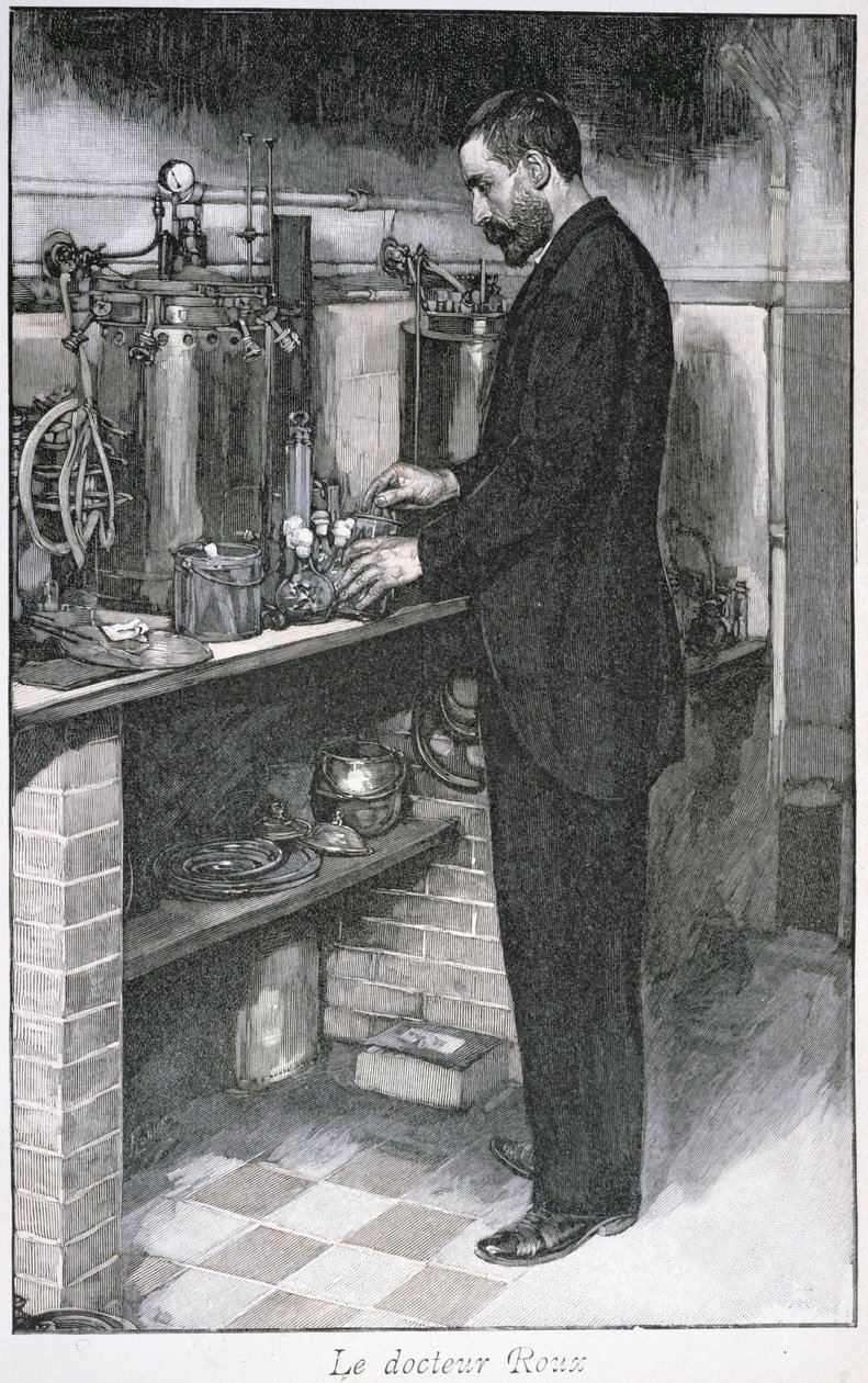 Dr. Pierre Emile Roux (1853-1933) från La Revue Illustre, 1 oktober 1894 av French School
