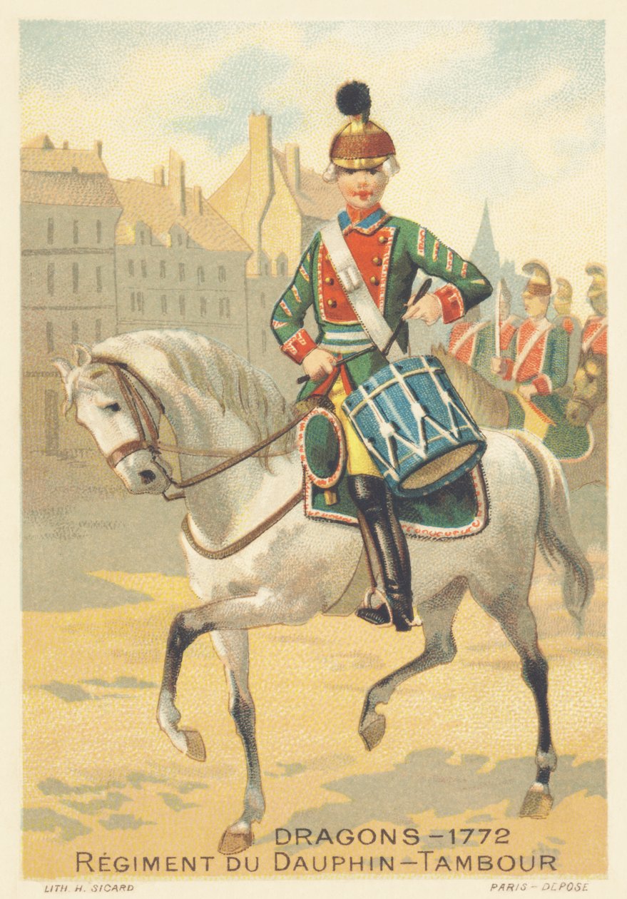 Dragoner, Regiment du Dauphin, Drambour 1772 av French School