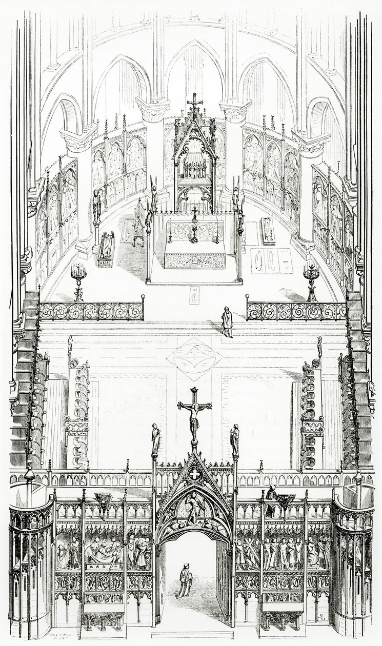 Ritning från Dictionary of French Architecture från 11:e till 1500-talet, 1861 av French School