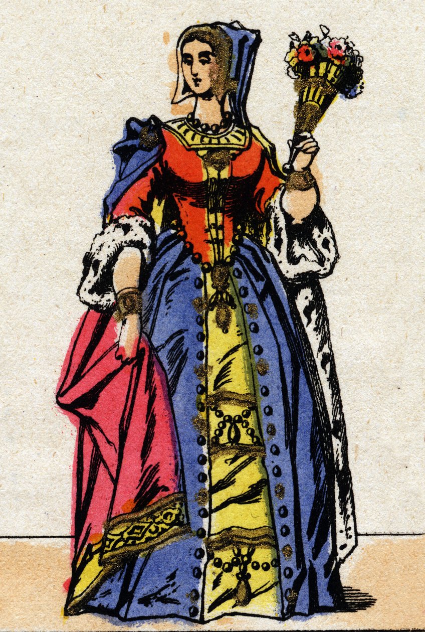 Dynasty of the Valois: Porträtt av Mary of England (Mary Tudor av French School