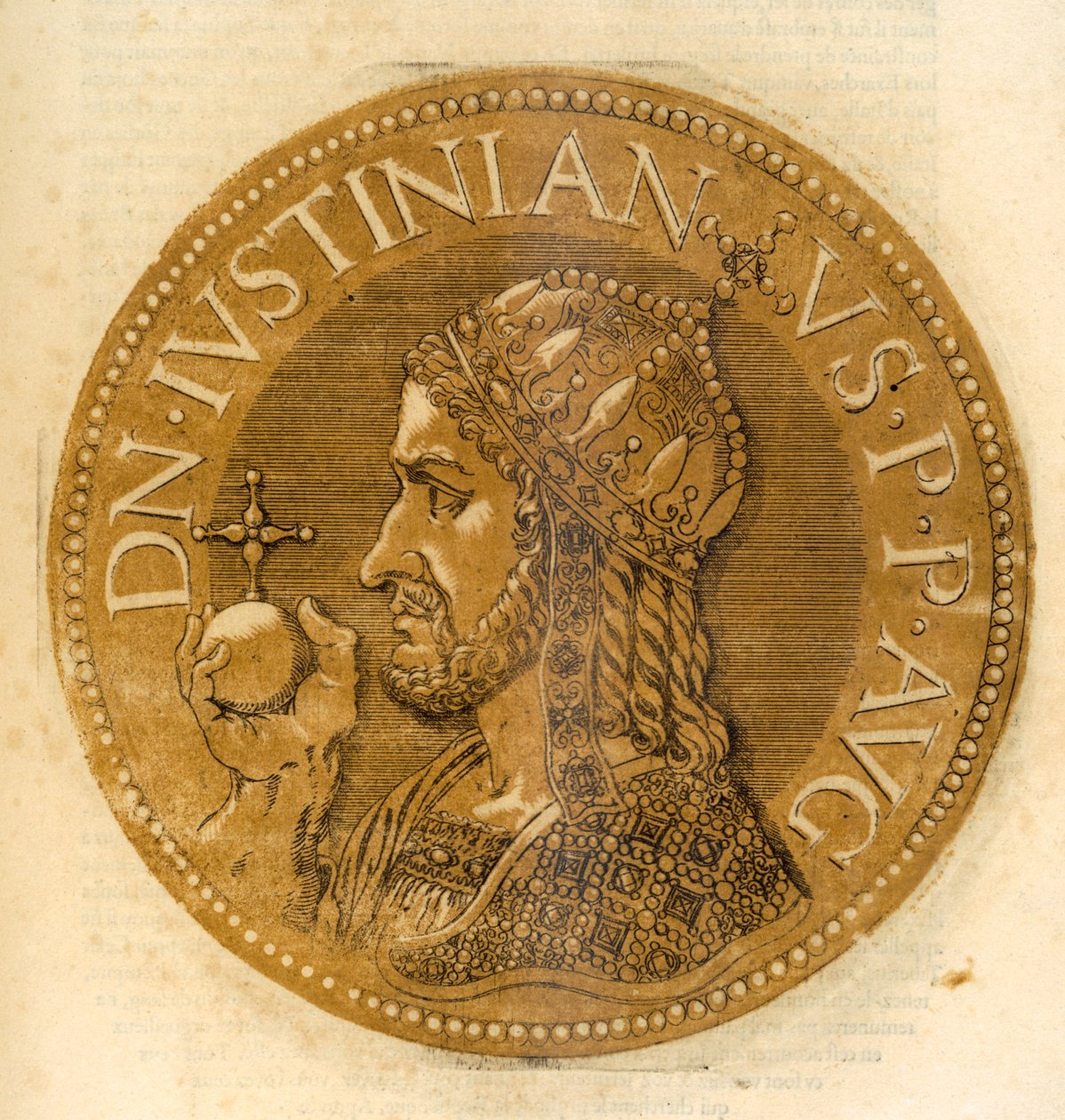 Den östromerske kejsaren Justinian I av French School
