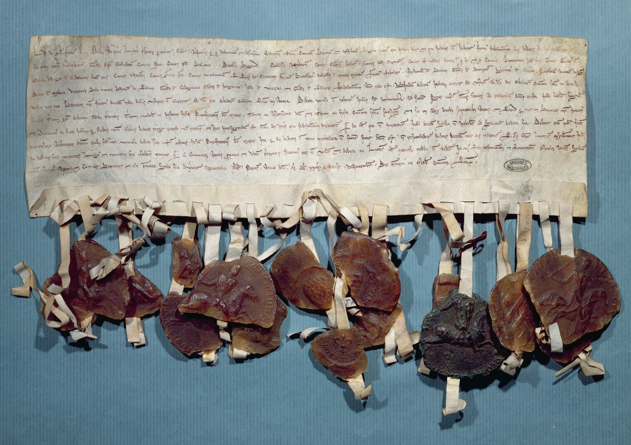 Edikt av kung Ludvig VIII av Frankrike som lägger ett förbud mot judars utövande av ocker (bläck på veläng och vax) av French School