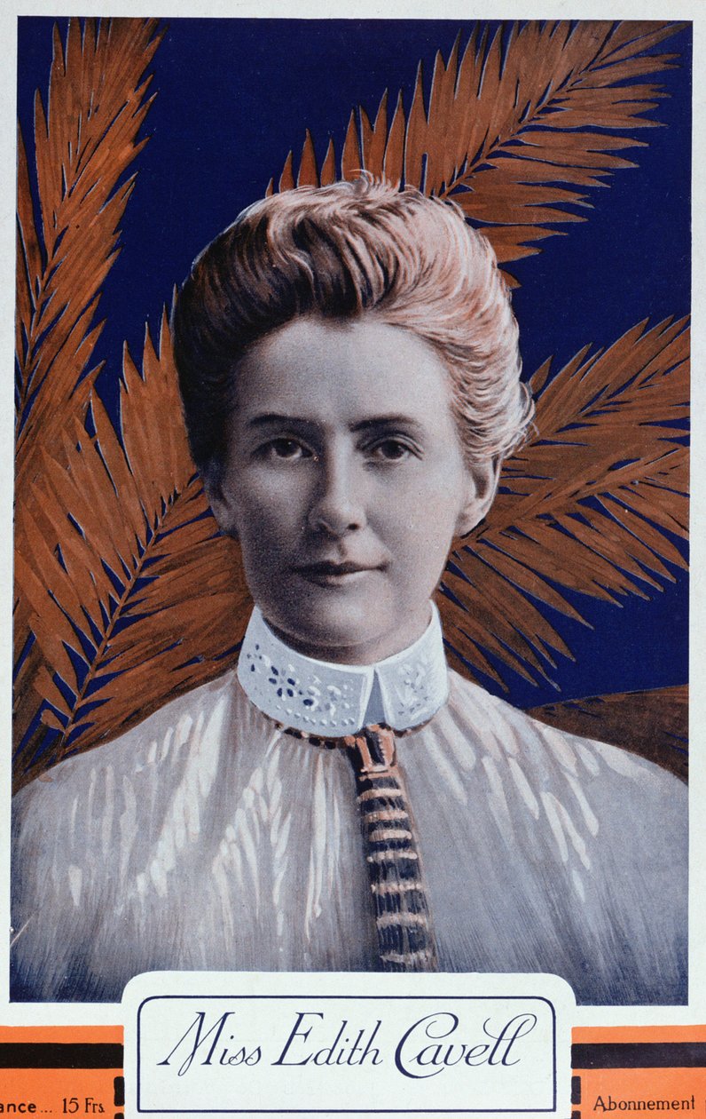 Edith Cavell (1865-1915) från Le Petit Journal, 1915 av French School