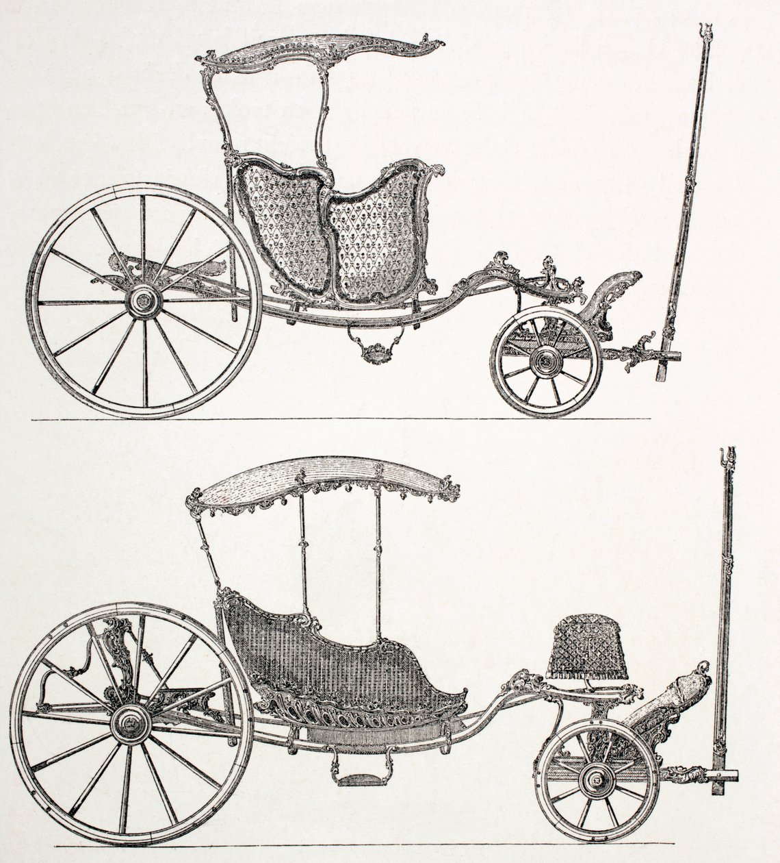 Franska vagnar från 1700-talet, 1875 av French School
