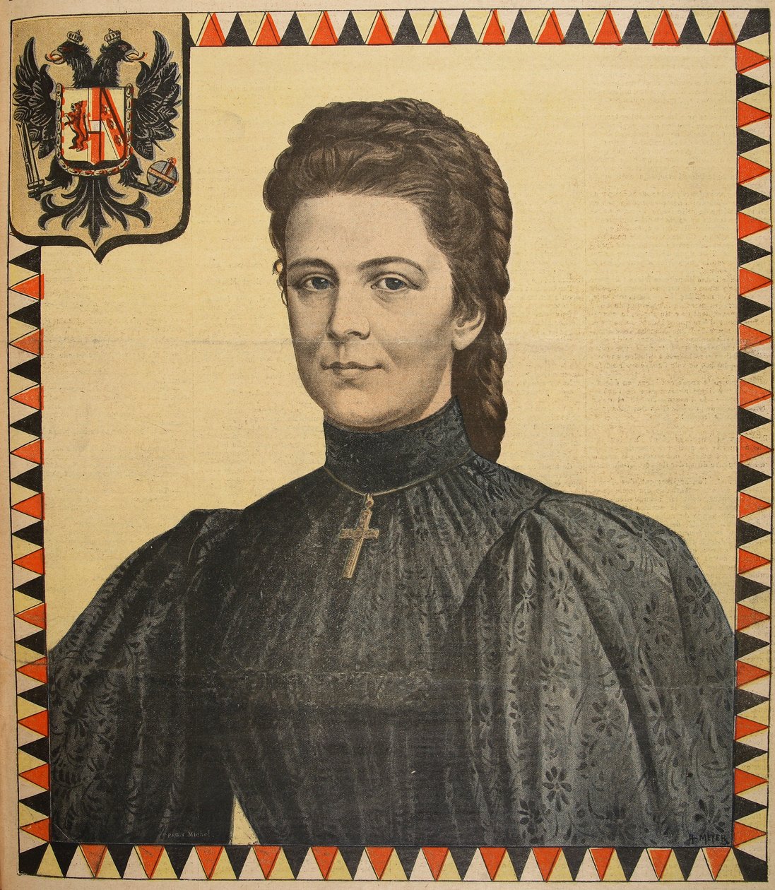 Elisabeth av Österrike, illustration från Le Petit Journal: Supplement illustre, 25 september 1898 av French School