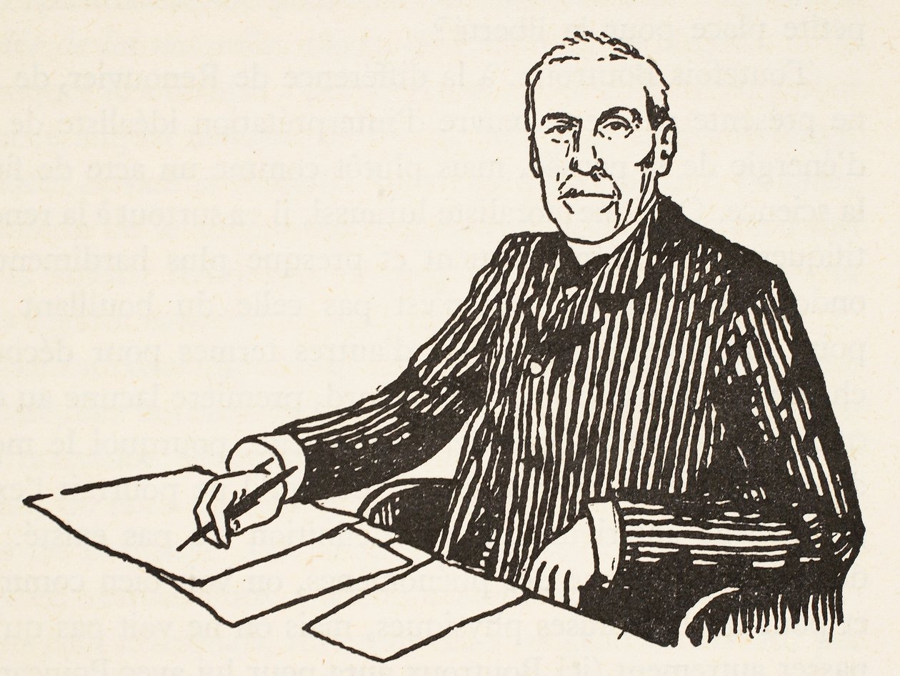 Emile Boutroux, kopia av Boris Mestchersky (d.1957), illustration från Histoire de la Nation Francaise, Sciences, Volumes I & II, av Gabriel Hanotaux (1853-1944), 1924 av French School