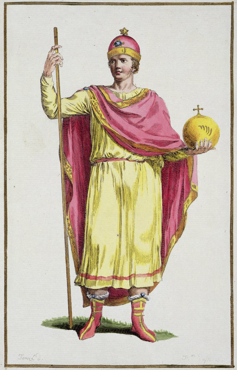 Kejsar Otto III (980-1002), graverad av Pierre Duflos (1742-1816), 1780 (kopparstick) av French School