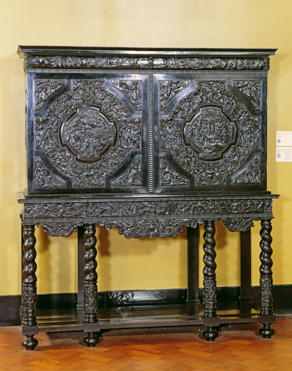 Endymion skåp, franskt, ca. 1650 (ebenholts, på en slaktkropp av ek och tall) av French School