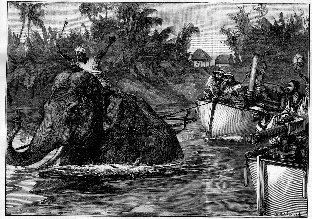 Gravyr i "The Illustrous World", 3 april 1886. av French School