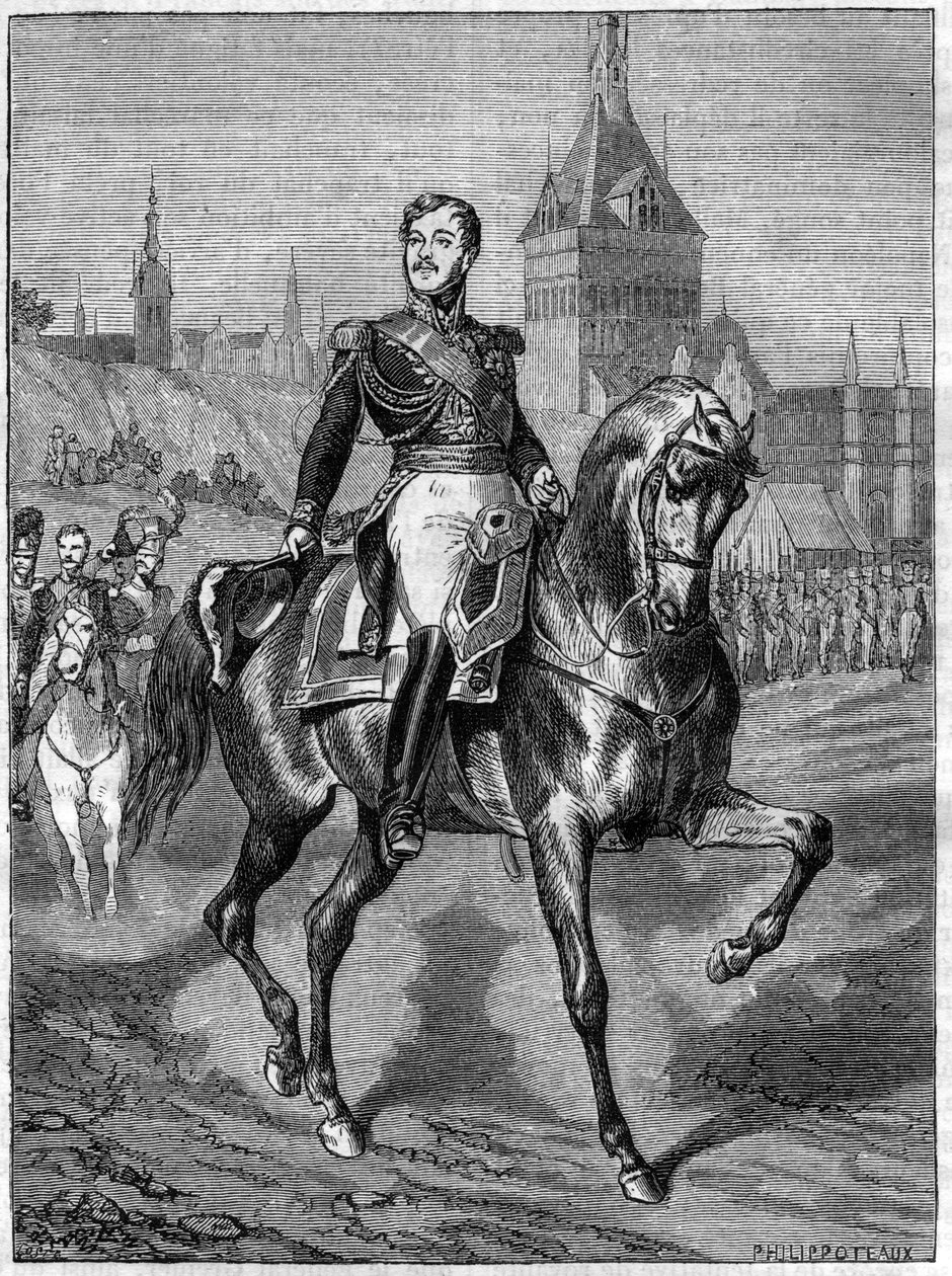 Ridsporträtt av general Jean Rapp (1771-1821) - Jean comte Rapp General francais (1772 -1821) - i "History of the empire following the history of the consulat" av Adolphe Thiers -1879 - privat samling av French School
