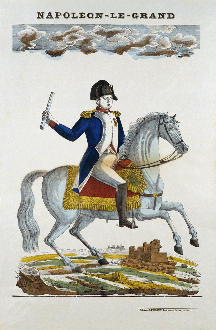 Ridsporträtt av Napoleon I Bonaparte (1769-1821). av French School