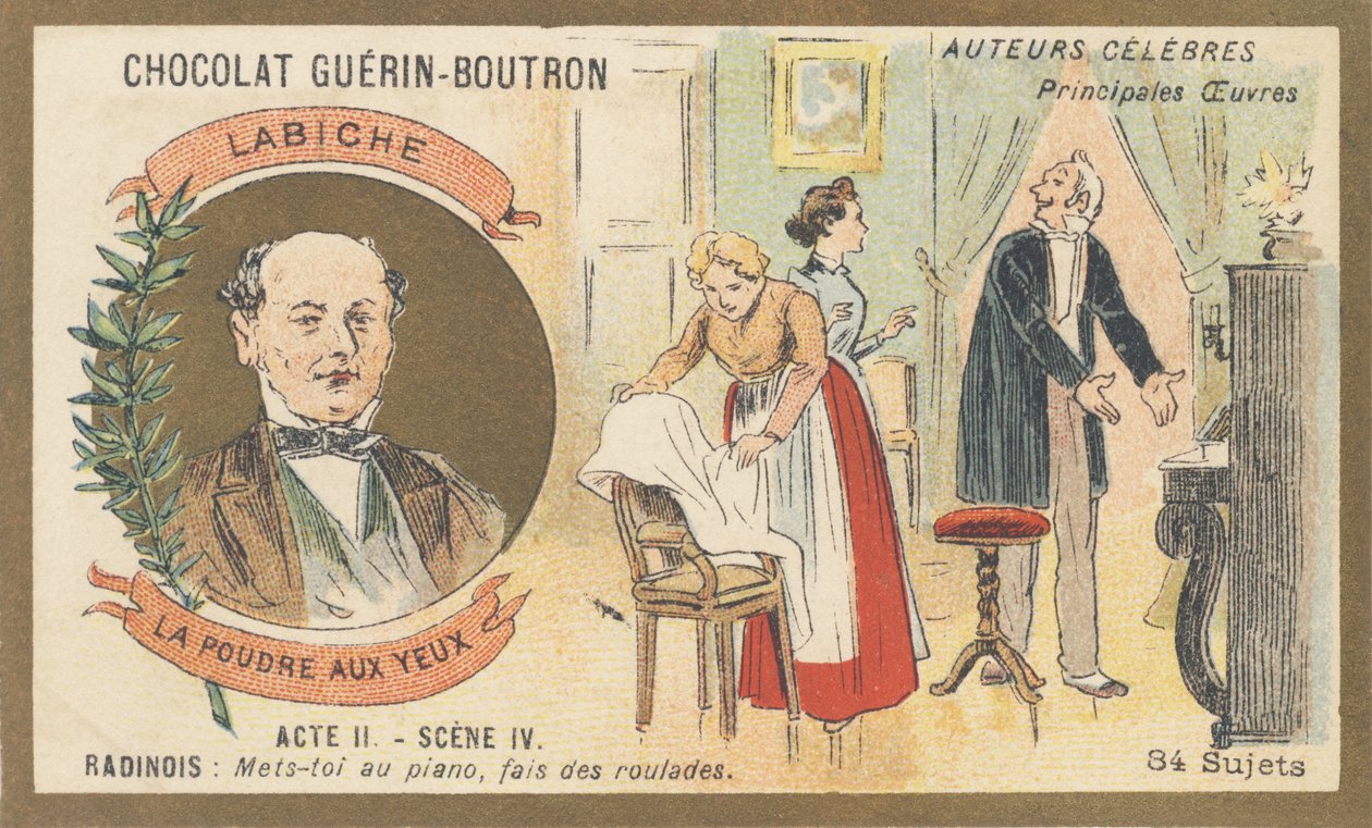 Eugene Labiche (1815-1888), fransk dramatiker, författare till "La poudre aux yeux", komedi i två akter (1861) av French School