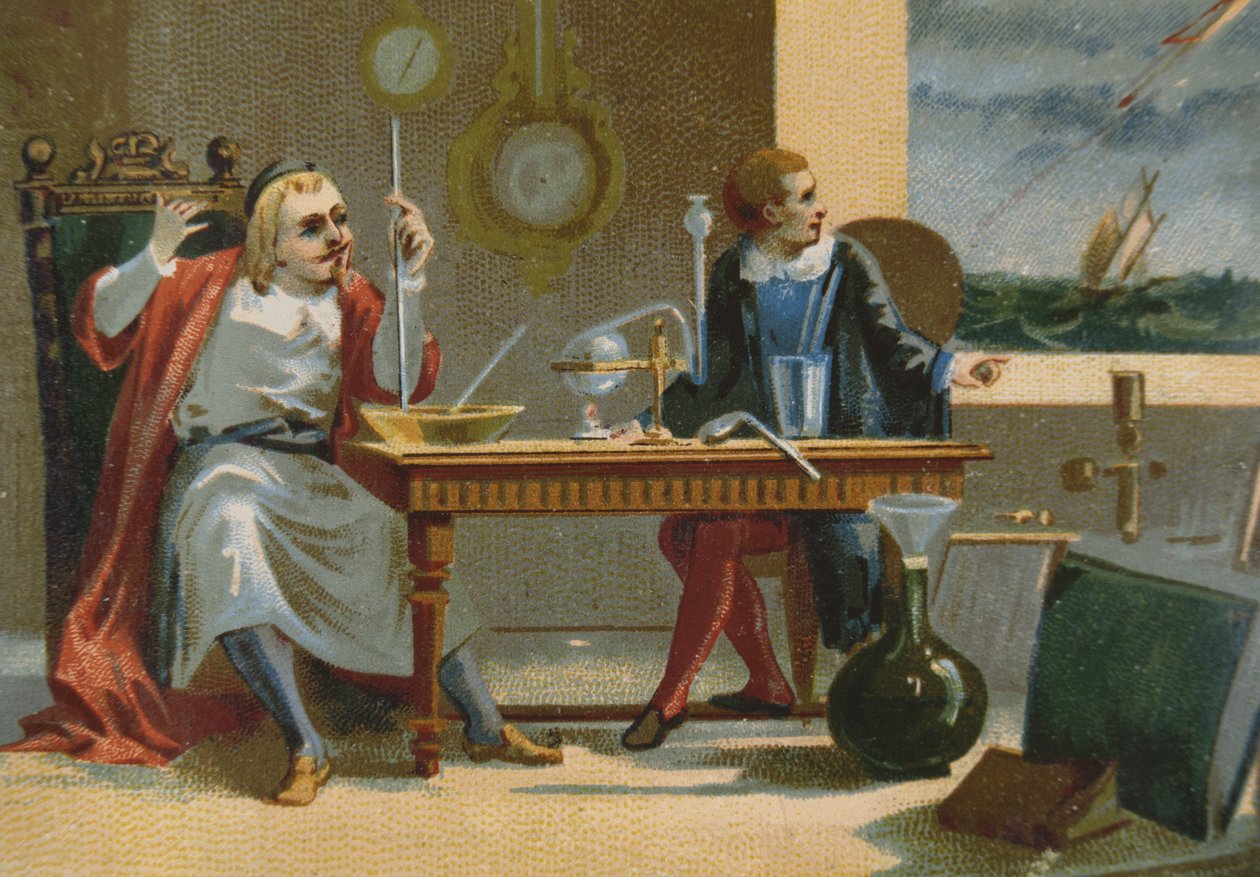 Evangelista Torricelli (1608-47), uppfinnare av termometerbarometern av French School