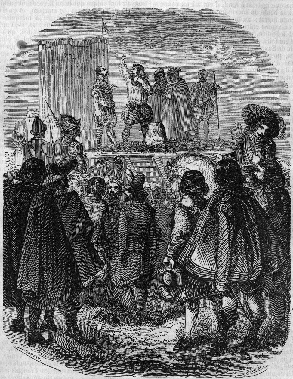 Avrättning av Charles de Gontaut Biron (1602): marechal Charles de Gontaut Biron, guvernör i Bourgogne (1562 - 1602). av French School