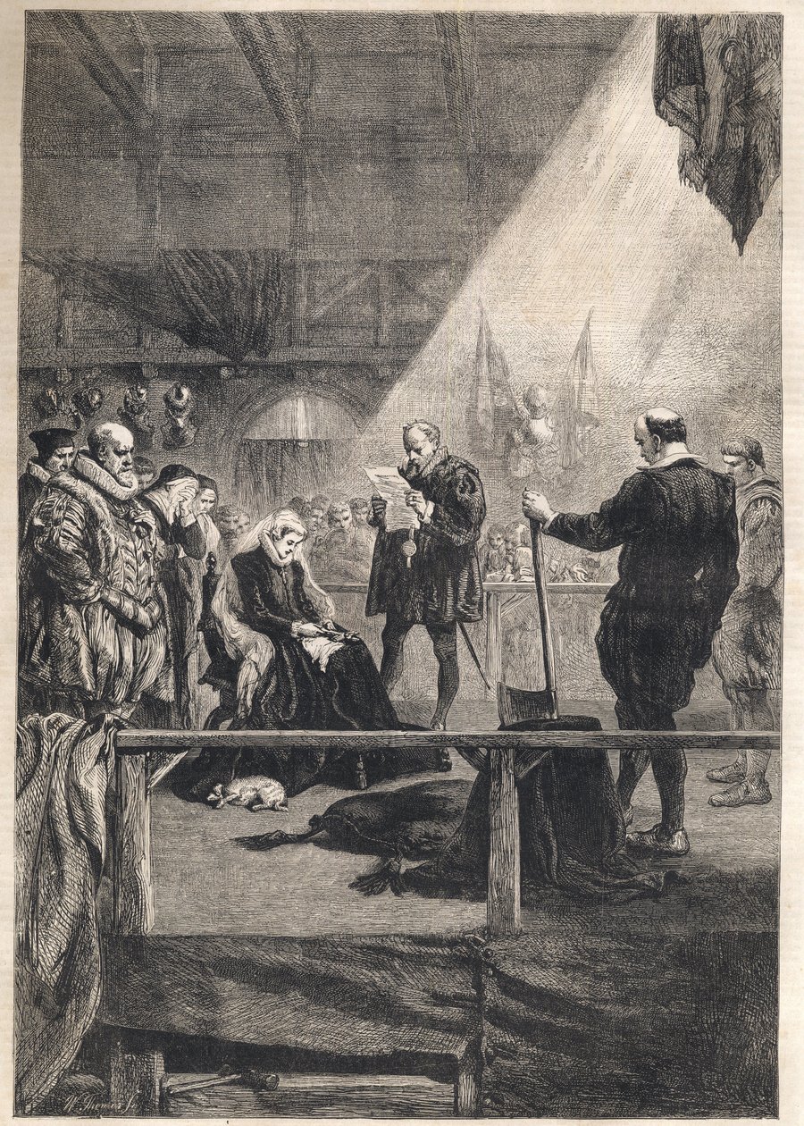 Avrättning av Mary Queen of Scotland och drottning gemål av Frankrike - av French School