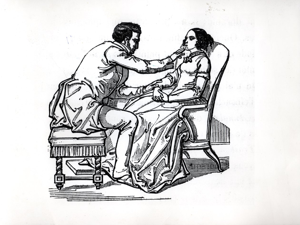 Experiment in Animal Magnetism av Franz Anton Mesmer (1734-1815) 1784 av French School