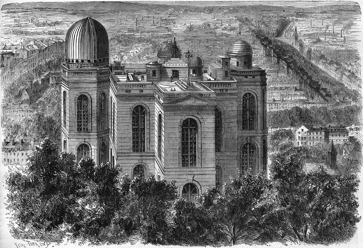 Exteriör vy av Paris observatorium av French School