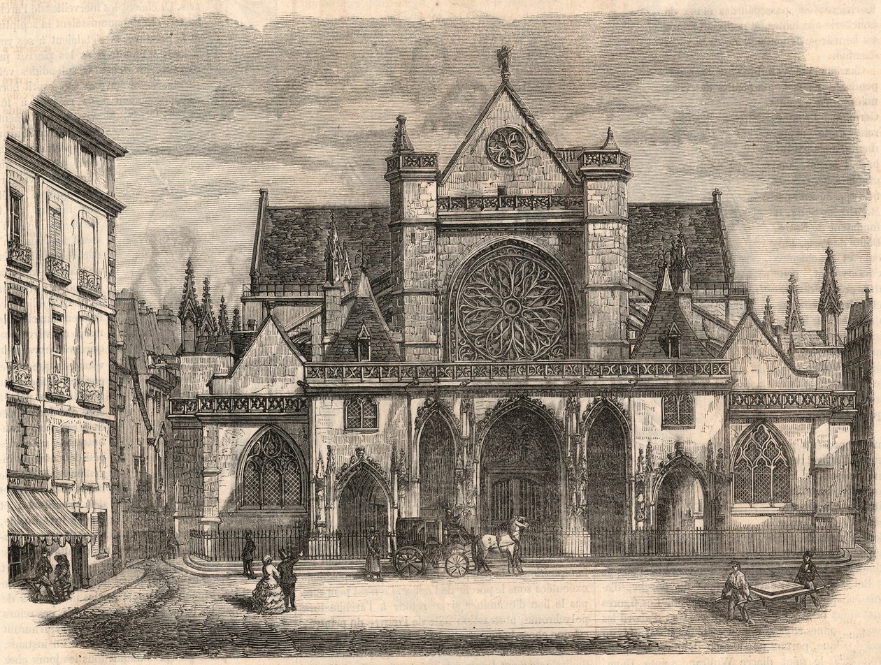 Exteriörvy av kyrkan Saint-Germain (Saint Germain) l