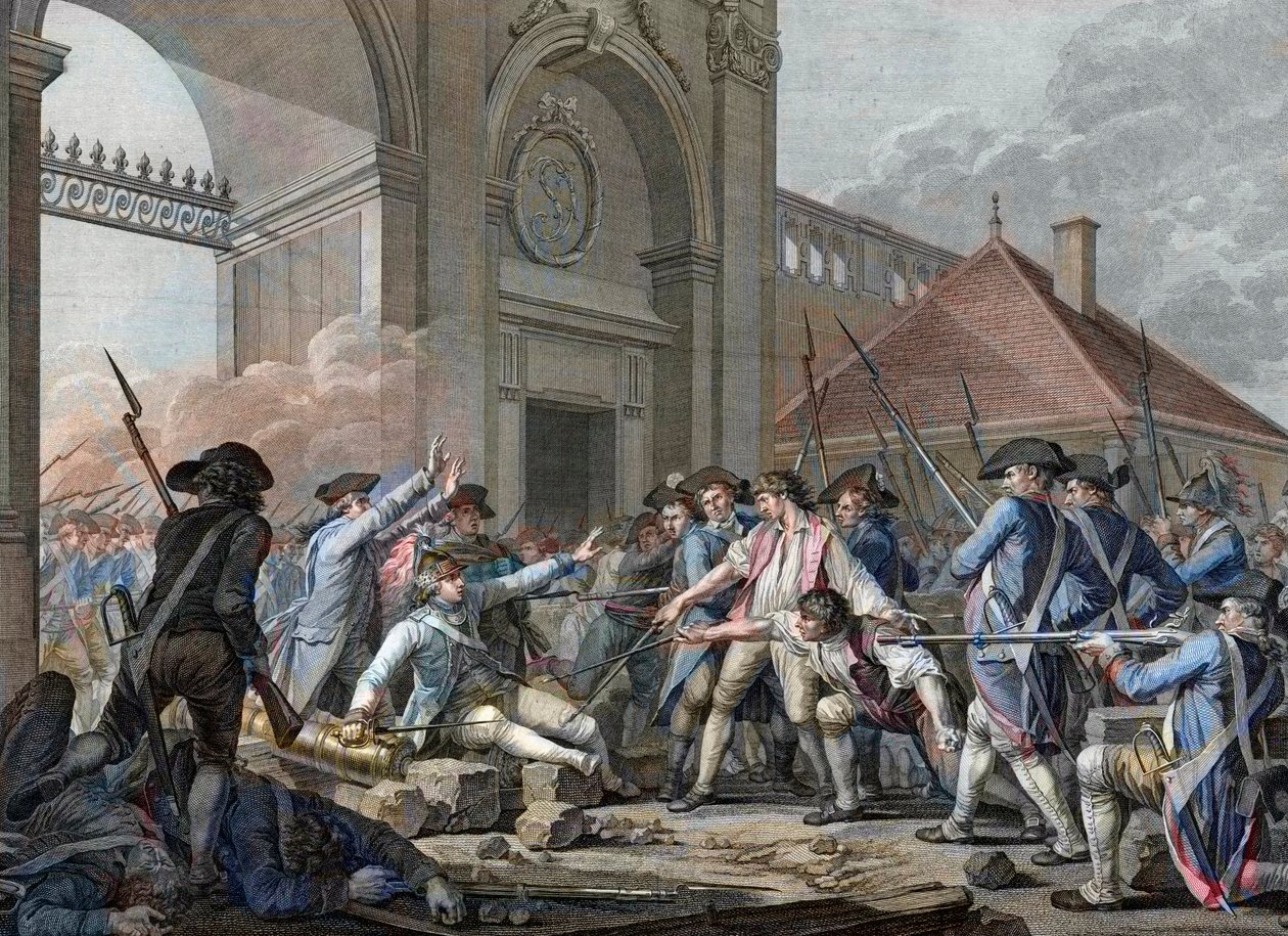 FRANSK REVOLUTION - Den unge Desilles heroiska mod, 31 augusti av French School