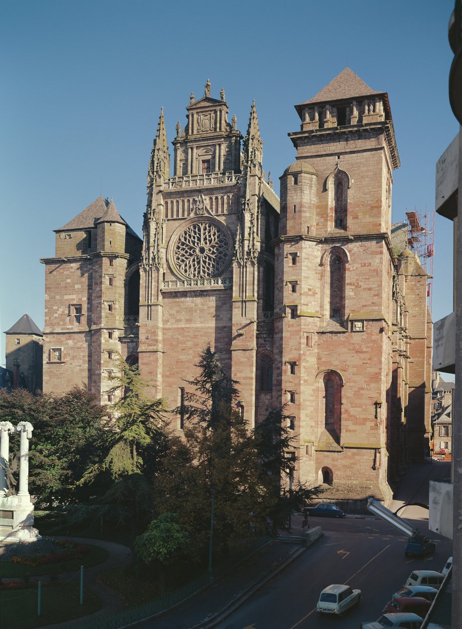 Fasad av katedralen Notre-Dame, 1200-1500-talet av French School