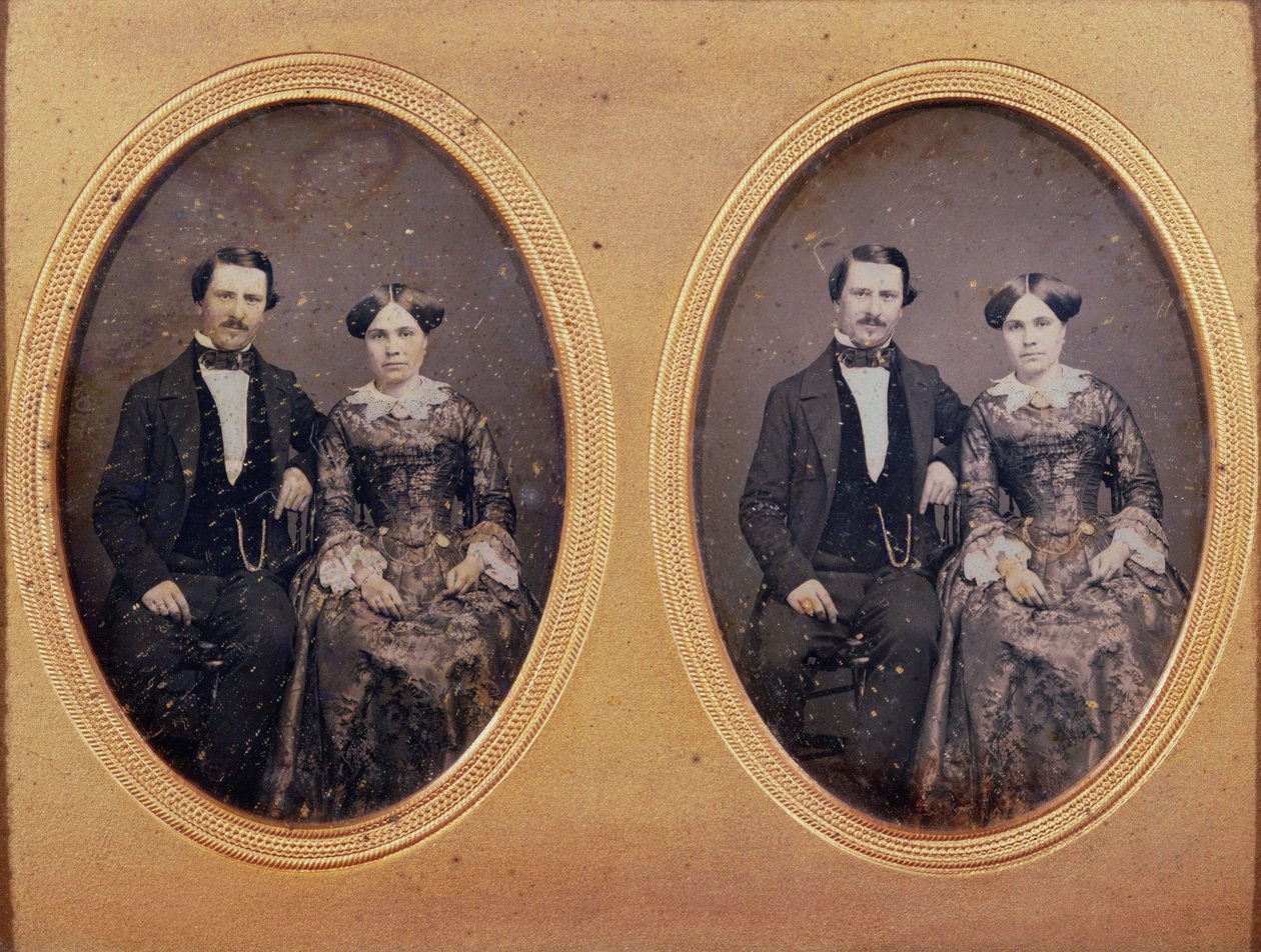 Familjegrupp, ca 1840 (daguerreotypi) av French School