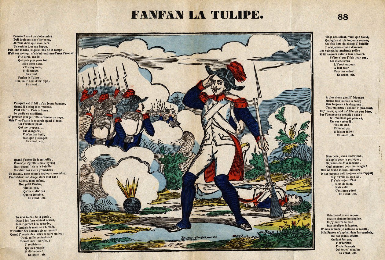 Fanfan tulpanen. Bild av 1800-talets Epinal av French School