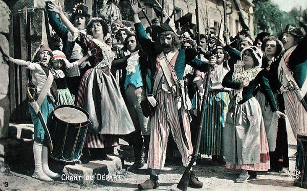 Farewell Song (Extract from a Silent Film), vykort från tidigt 1920-tal (lito i färg) av French School