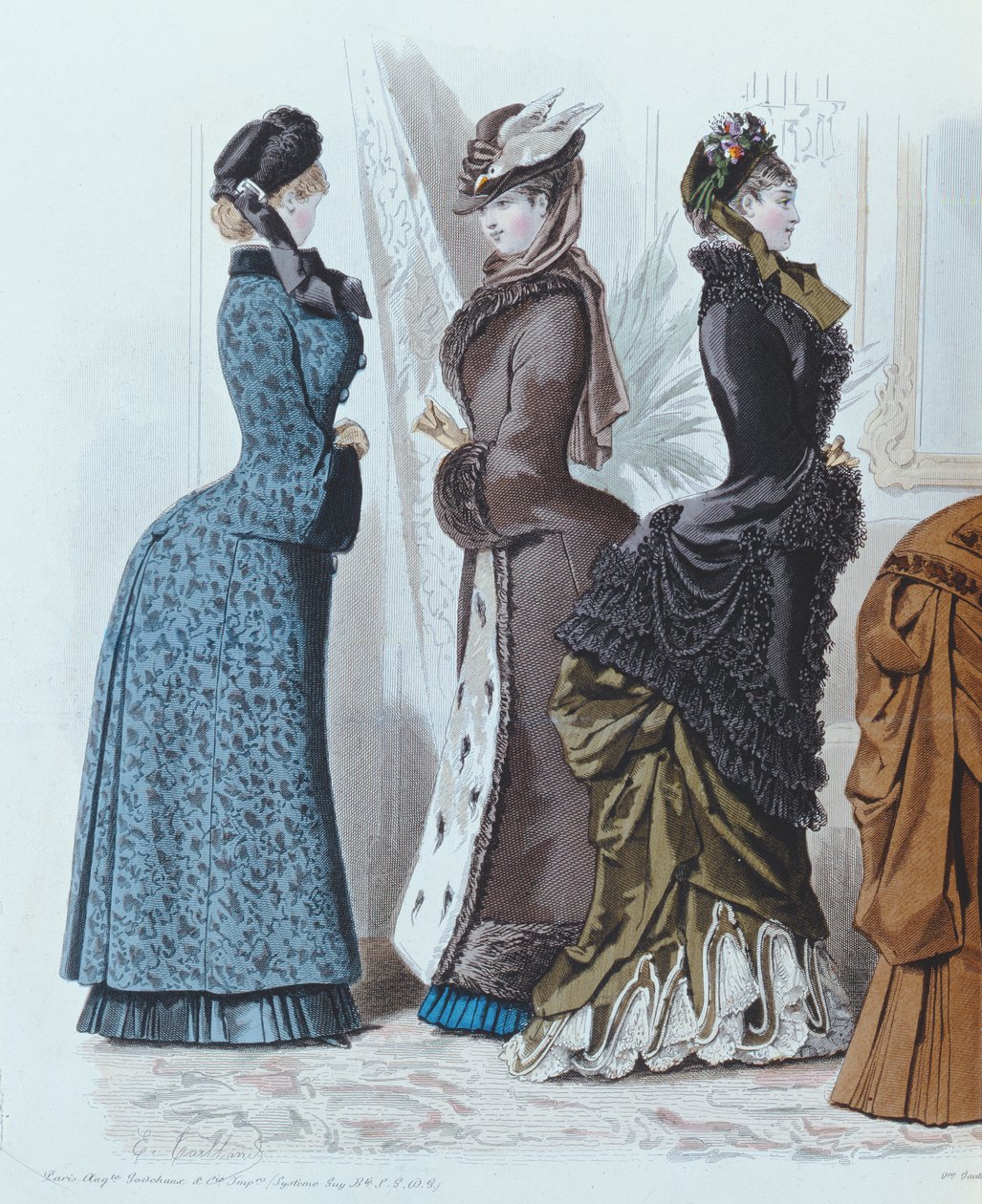 Modetallrik från Le Moniteur de la Mode, 1882 av French School