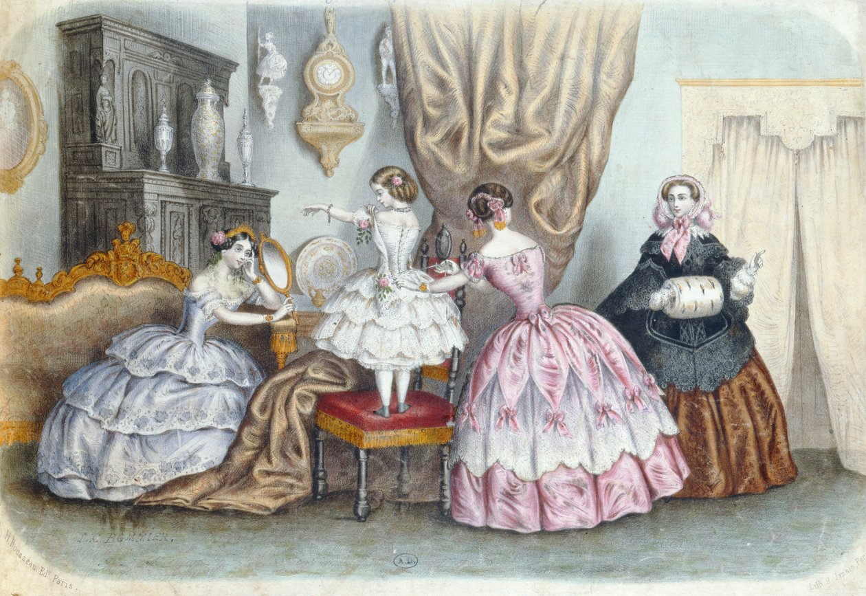 Modetallrik, från la Mode Illustree;, c.1860 av French School