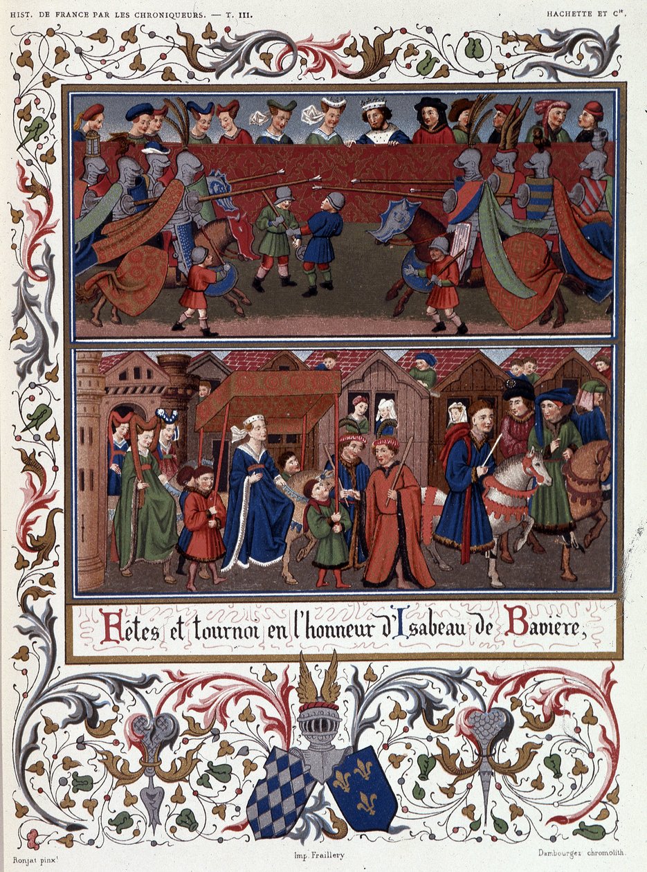 Festivaler och turneringar till ära av Isabeau (Isabelle, Elisabeth) av Bayern (1371-1435) av French School