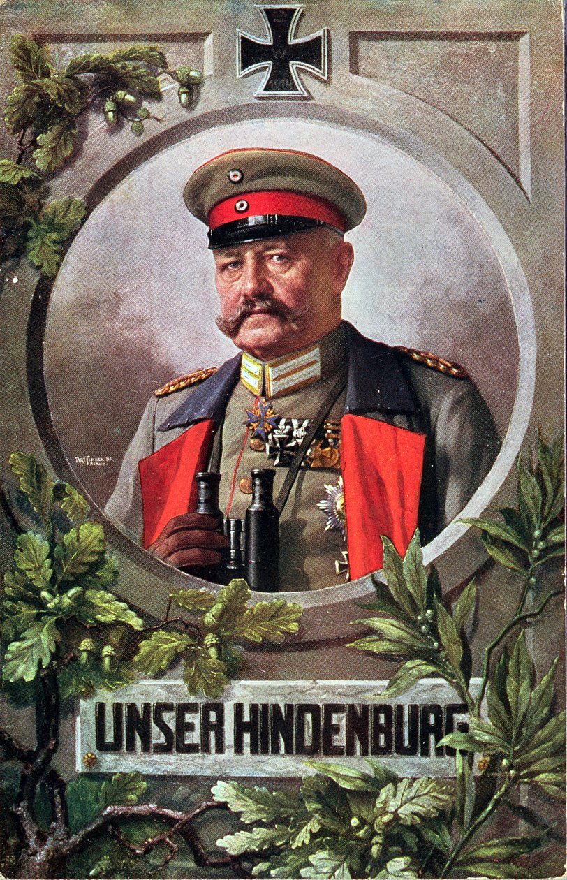 Fältmarskalk Paul von Hindenburg (1847-1934) av French School