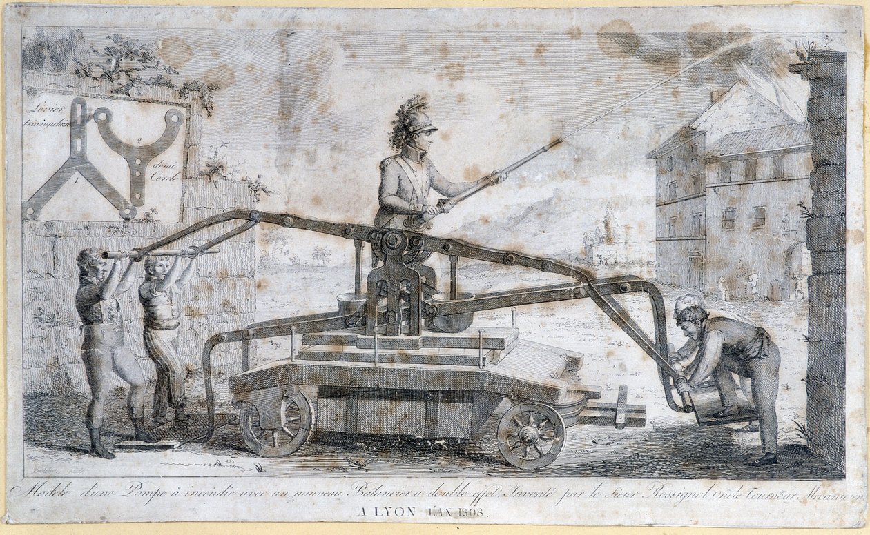 Brandpump i Lyon 1808 av French School