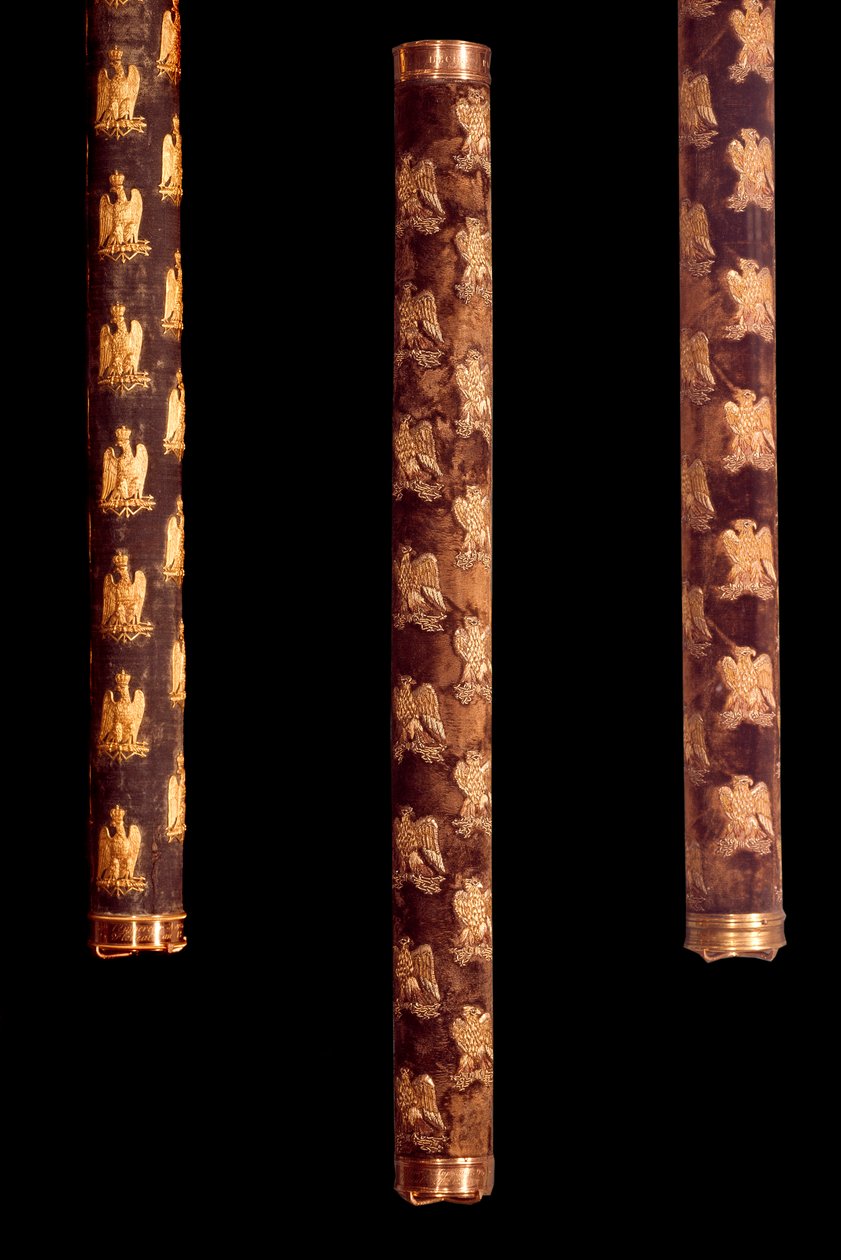 First Empire marechal sticks. Tillverkad av trä, guld och sammet. 1804-1814. Paris, Musee de l