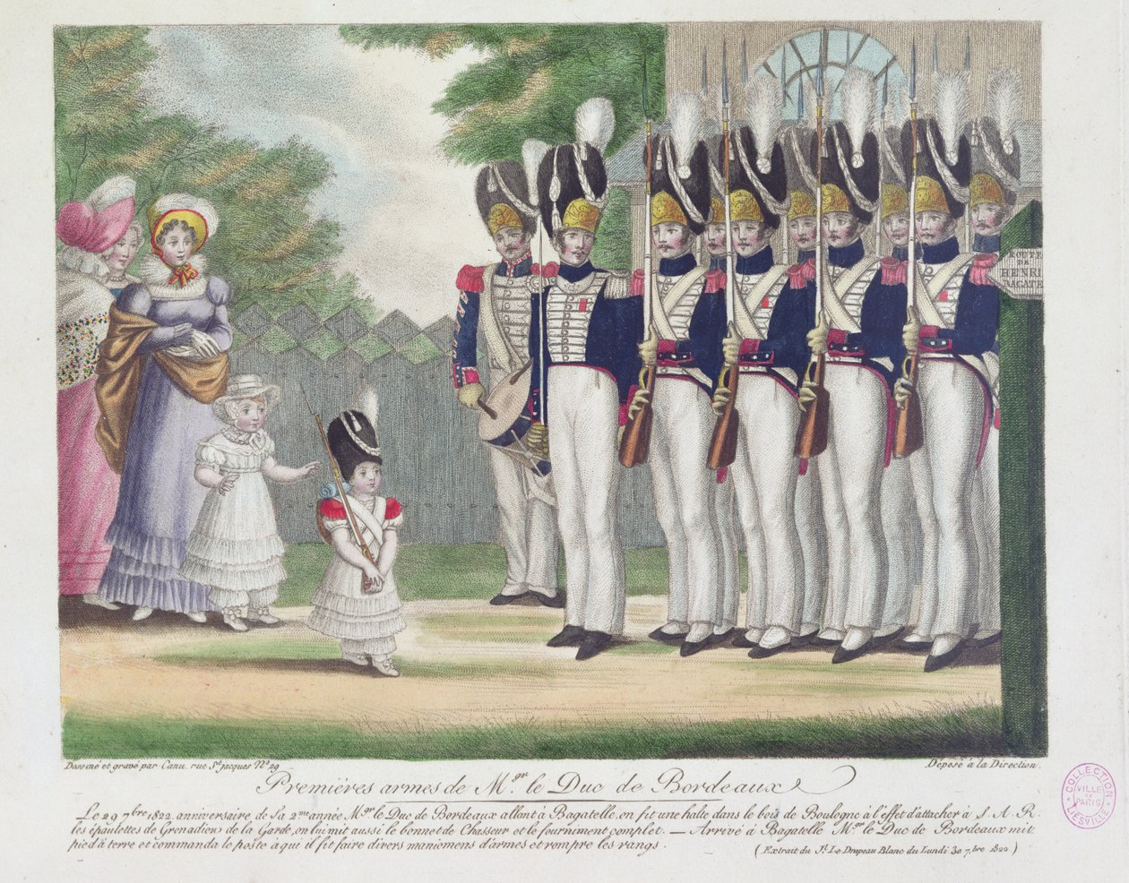 Hertigen av Bordeauxs första vapen vid Bagatelle, 29 september 1822, 1822 av French School