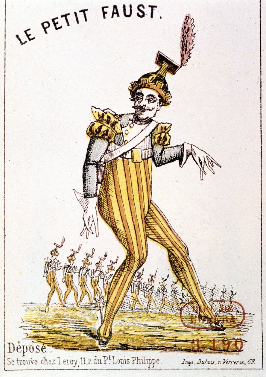 Florimond Roger dit Hervé (1825 - 1892): "Den lilla Fausten", omslag till programmet. Paris, Operans bibliotek. av French School