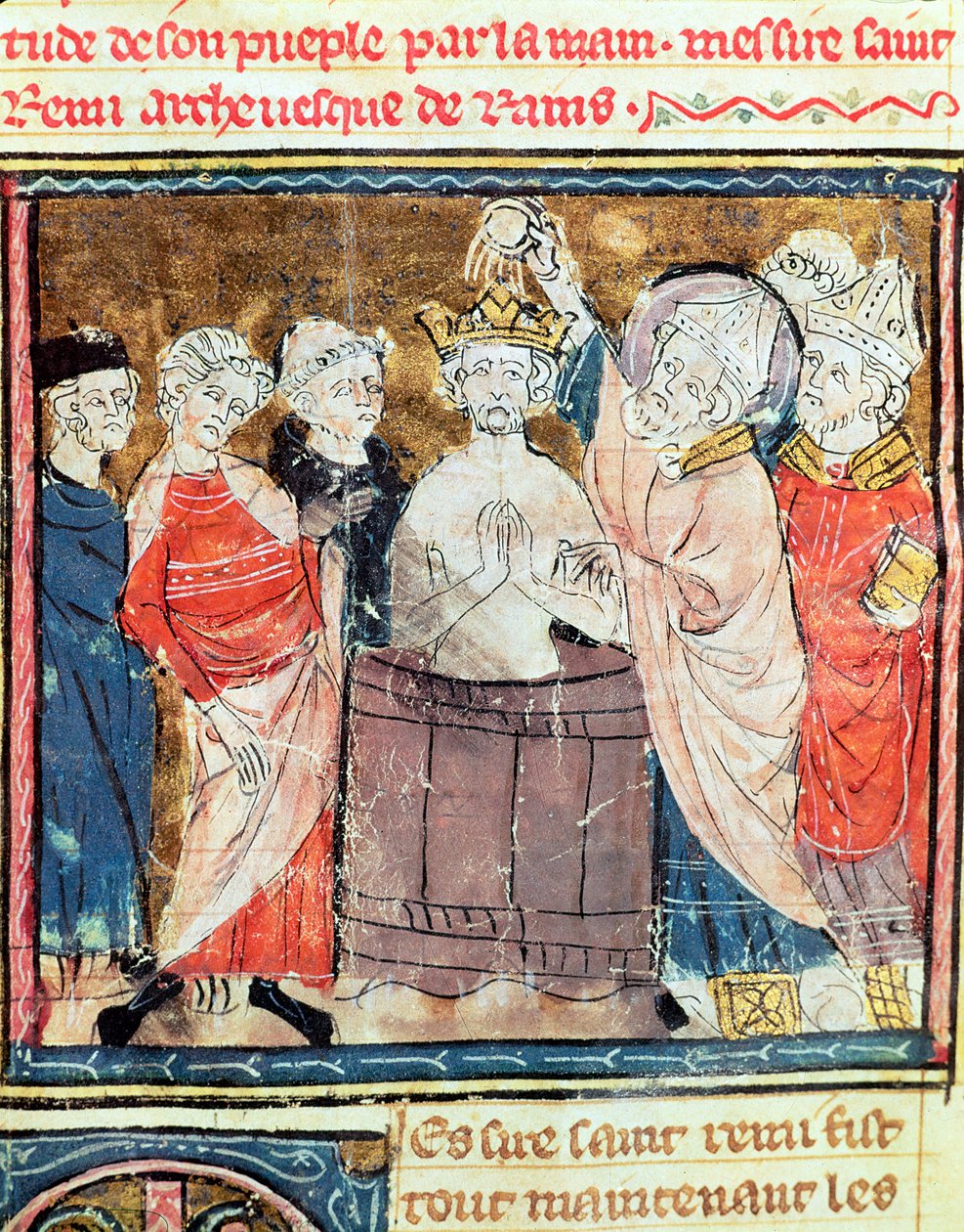 Fol.11r S:t Remigius, biskop av Reims av French School