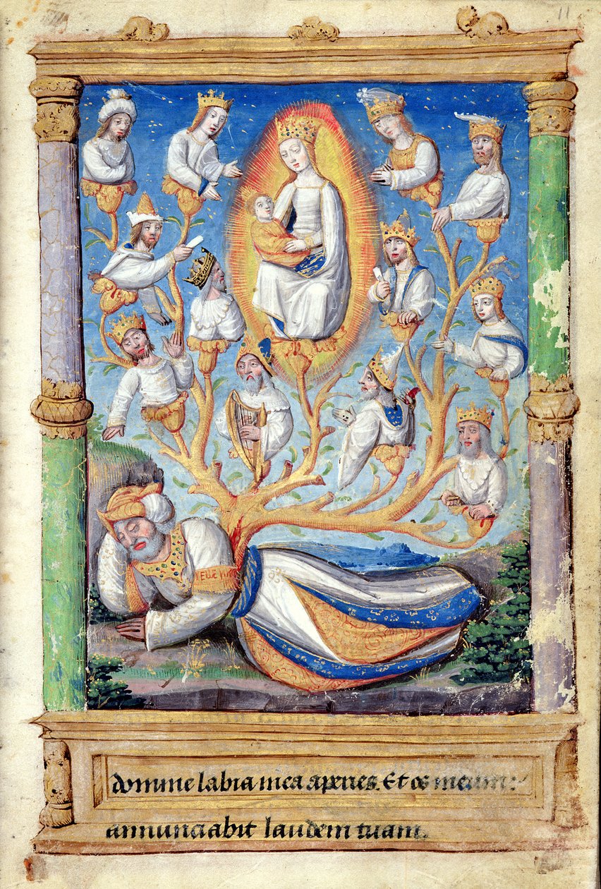 Fol.11r Jesses träd, från Heures a l