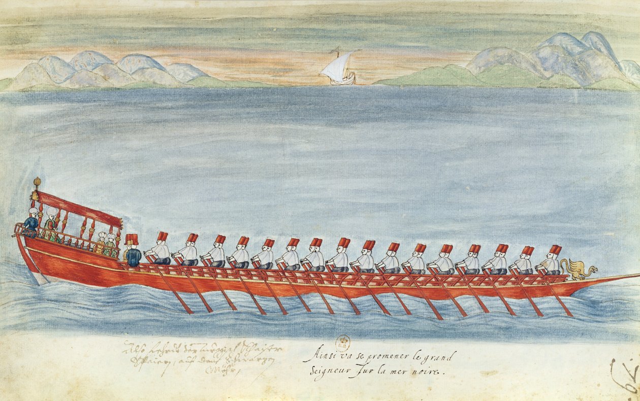Fol.79 The Great Lord on the Black Sea, från seder och dräkter i orientaliska länder och kläder i olika stater, kopia av ett original från 1513 av French School