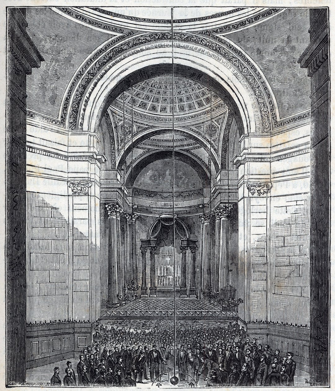 Foucault Pendel - Foucaults pendel i Pantheon, Paris av French School