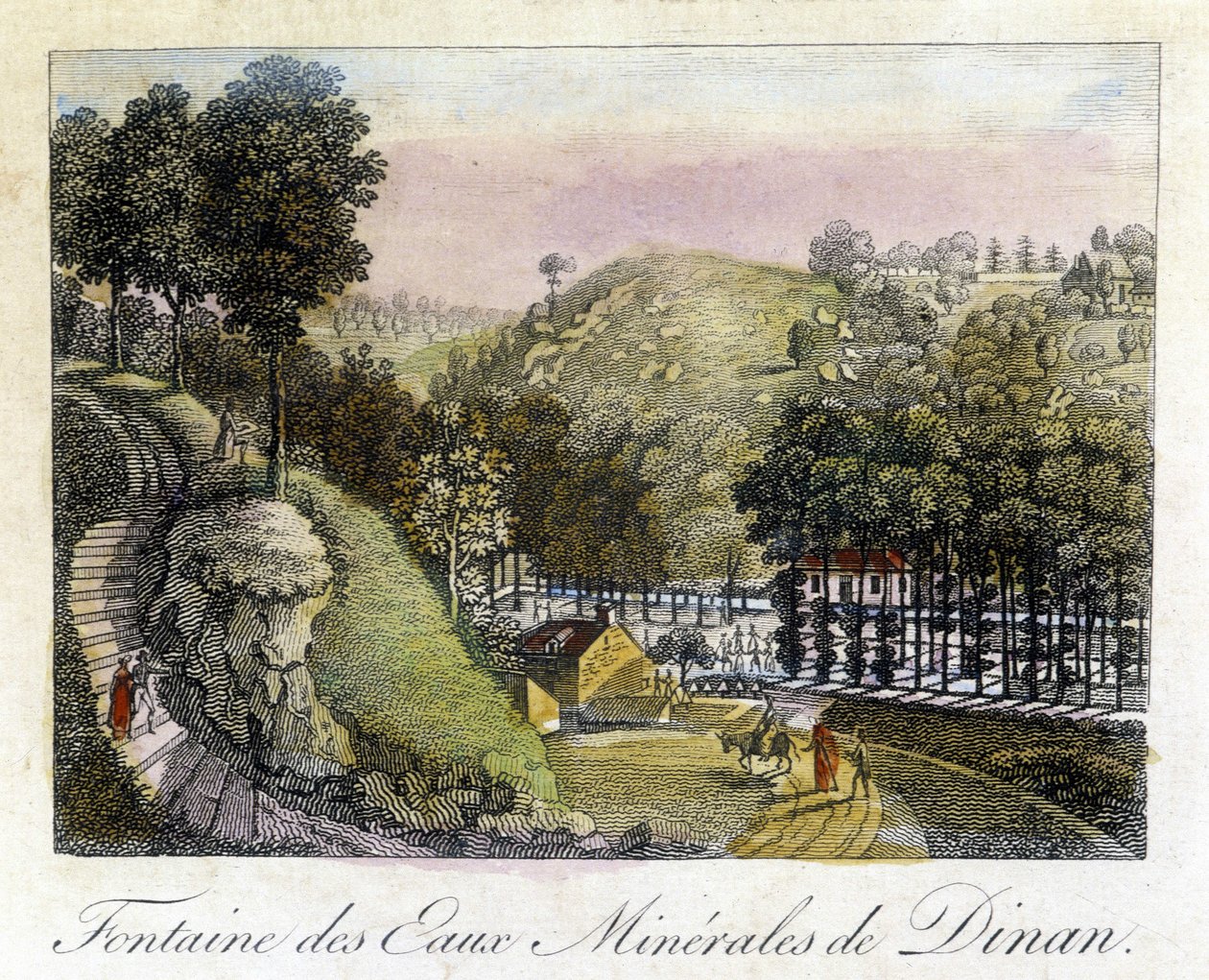 Fontän av Dinans mineralvatten av French School