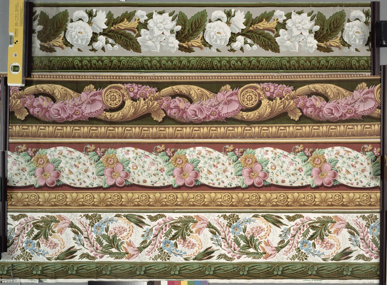 Four wallpaper border designs, ca. 1820-1835, av French School