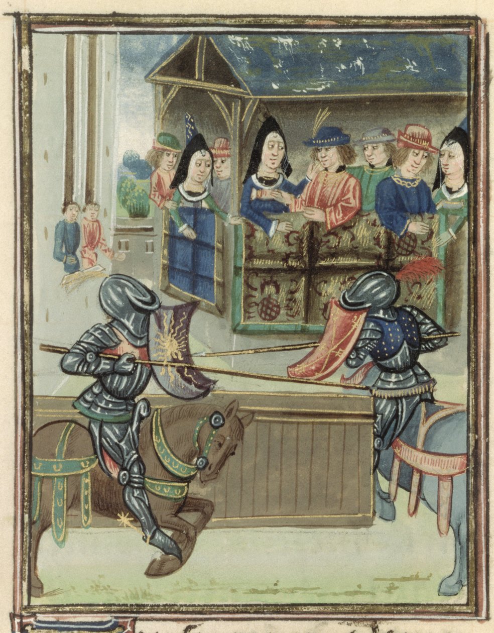 Fr.16830 f.16v Krönika av Jacques de Lalain av French School
