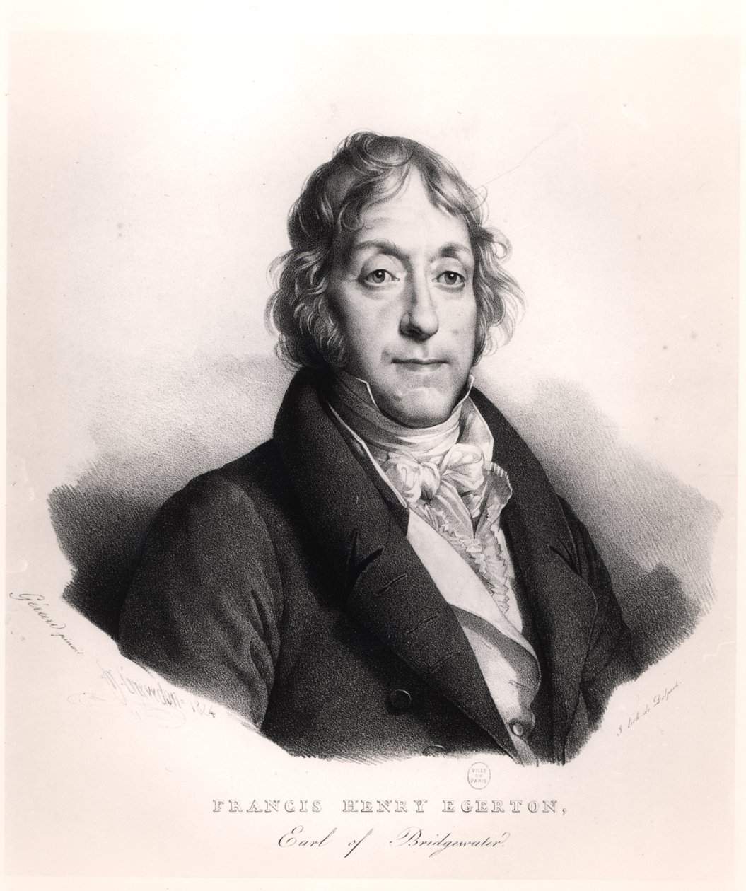Francis Henry Egerton (1756-1829) Earl of Bridgewater, graverad av Francois Seraphin Delpech (1778-1825) 1824 av French School