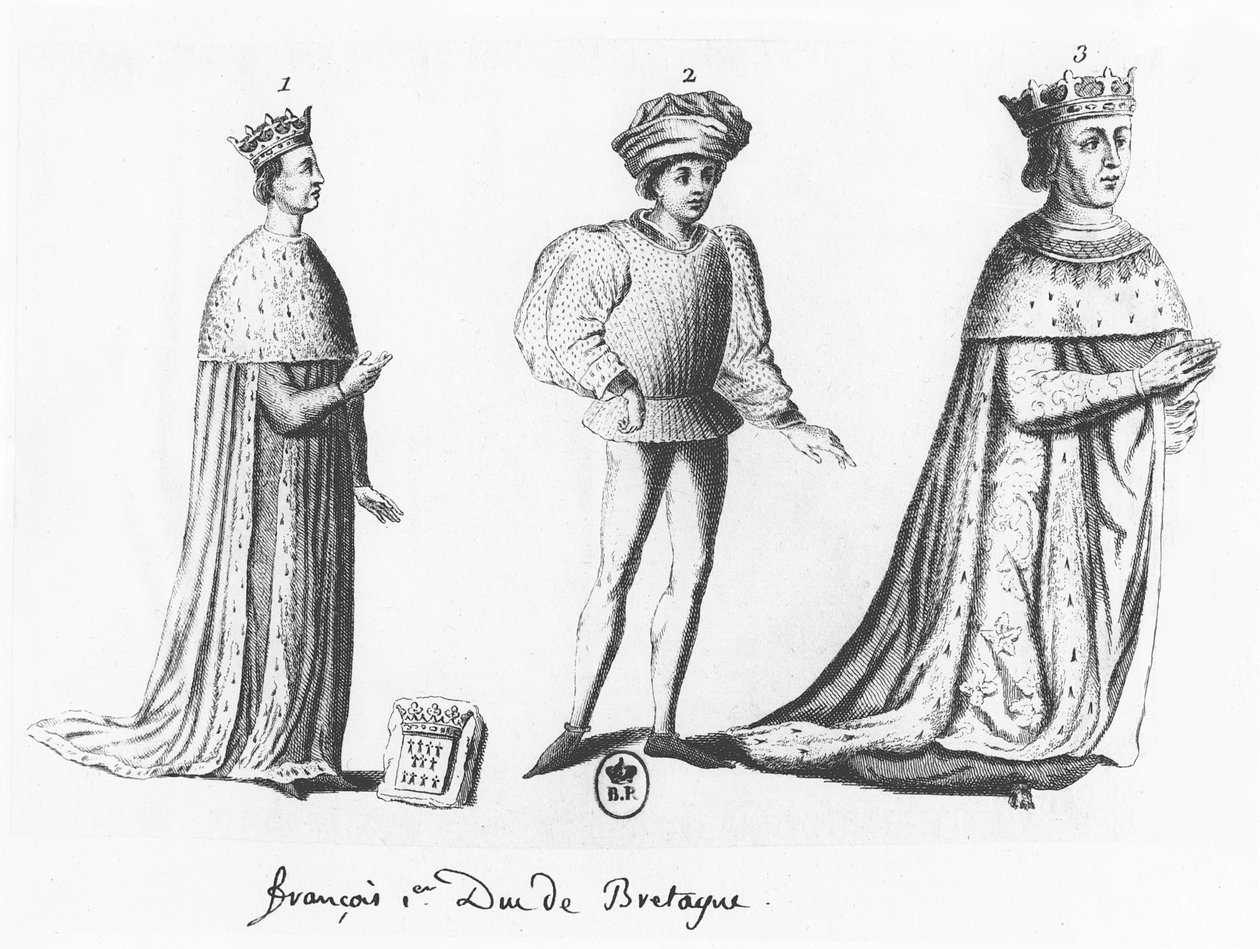 Frans I, hertig av Bretagne (gravyr) av French School