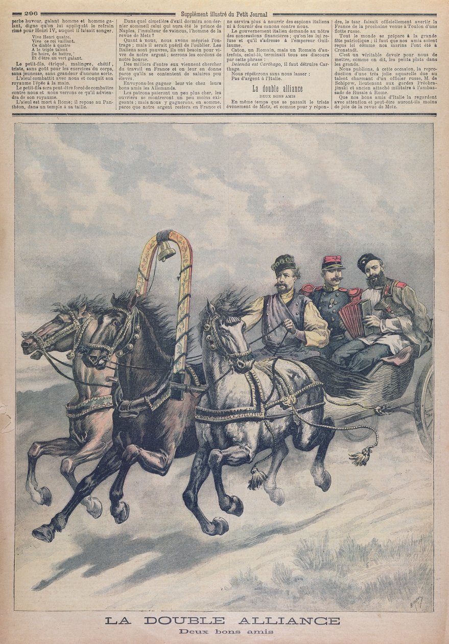 Franco-Russian Alliance, illustration från le Petit Journal, 1893 av French School