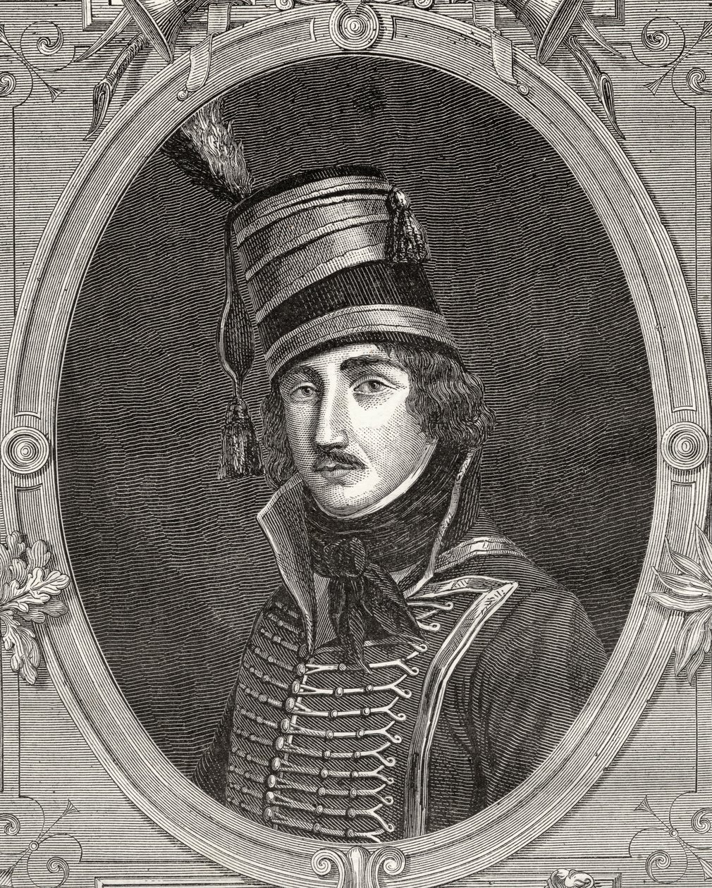 Francois Severin Marceau-Desgraviers, ur "Histoire de la Revolution Francaise" av Louis Blanc (1811-82) av French School