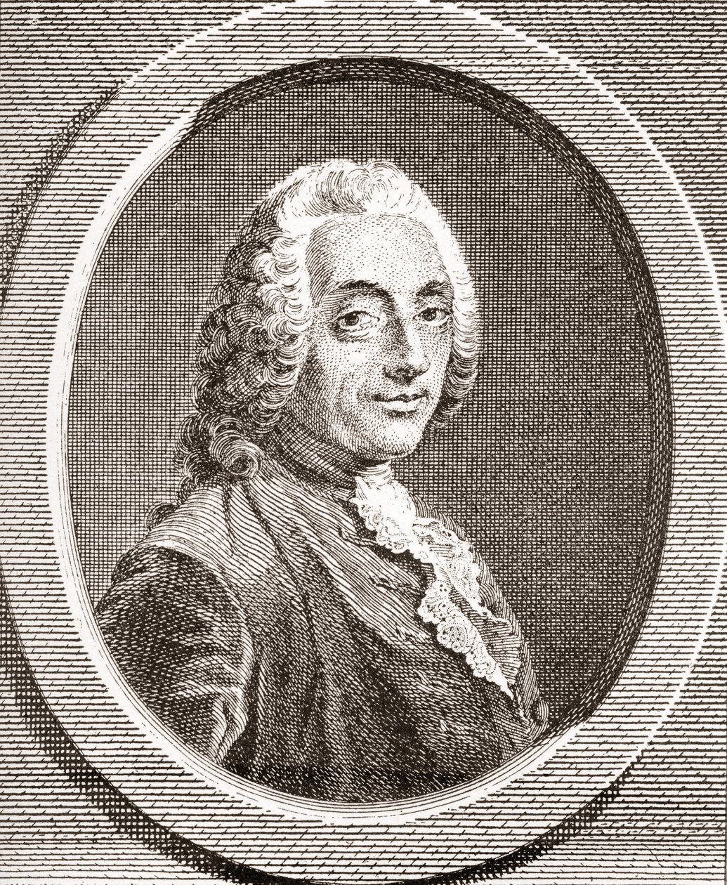 François-Augustin de Paradis de Moncrif, 1687-1770. fransk författare och poet. Från Les Heures Libres publicerad 1908. av French School